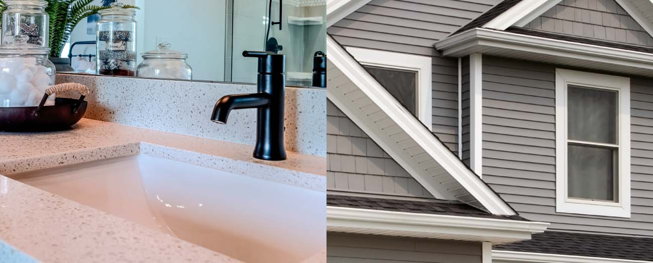 Image of Sink and Exterior of Home