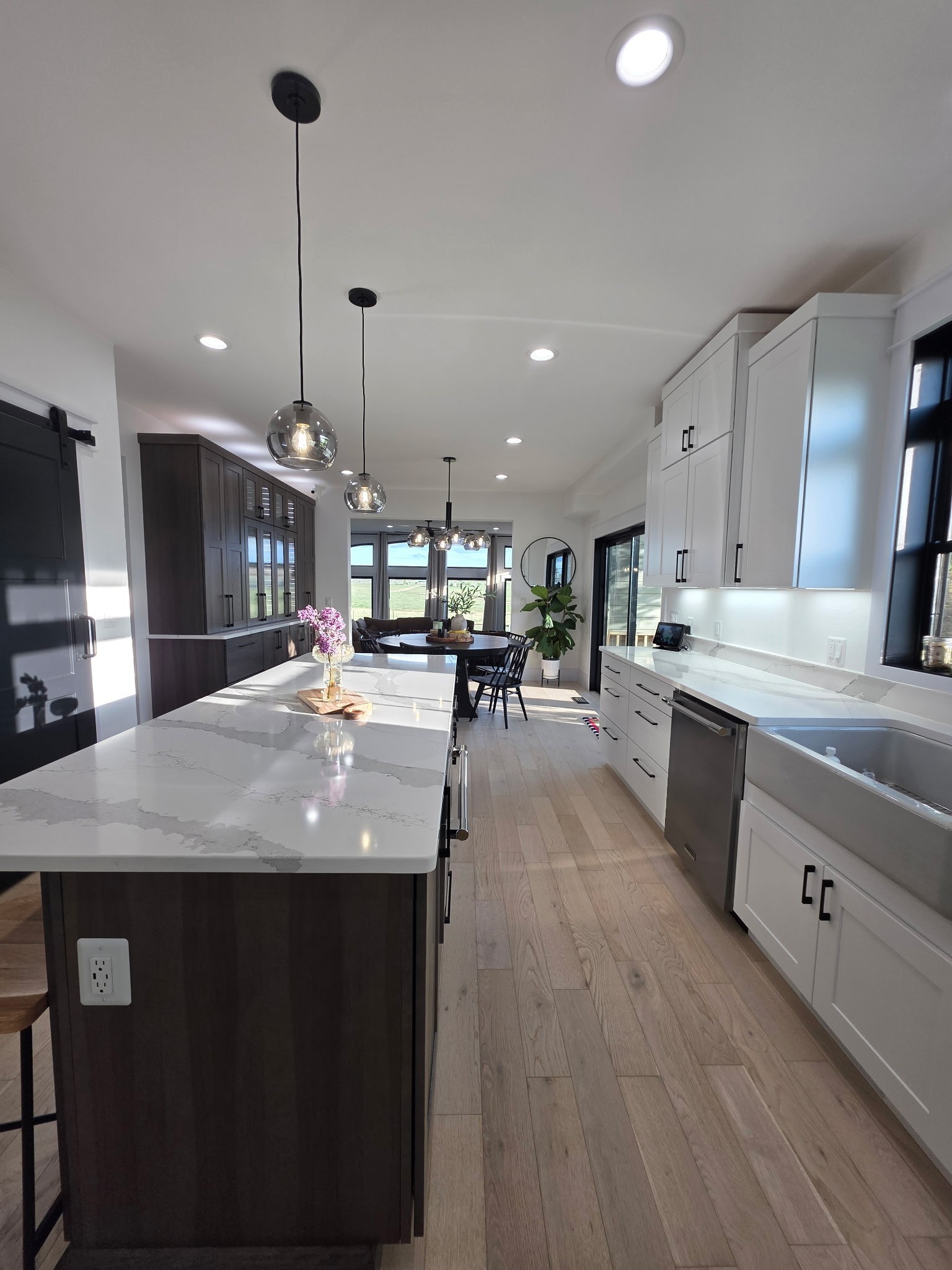 View of Countertops and Kitchen